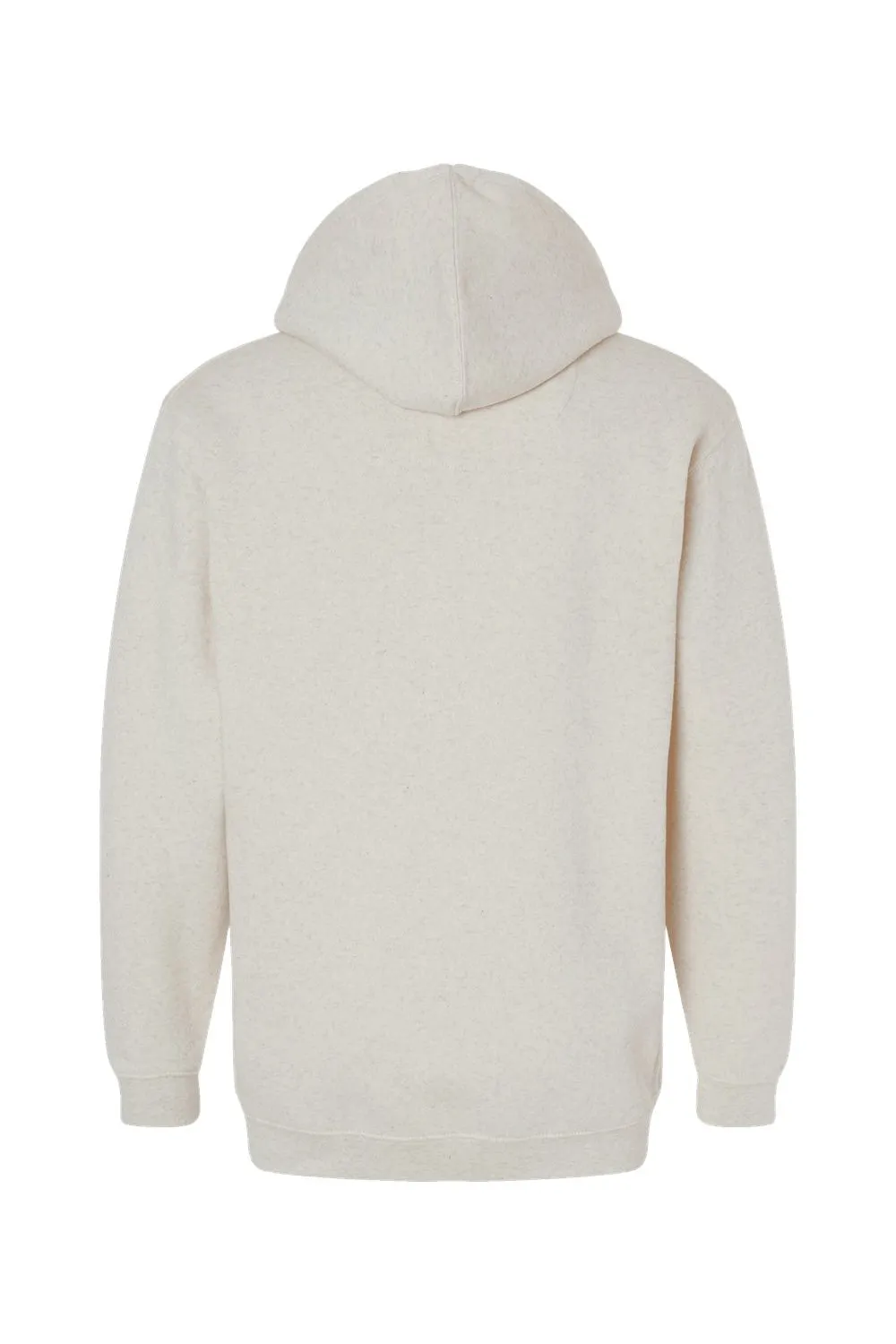 LAT Mens Elevated Fleece Basic Hooded Sweatshirt Hoodie w/ Pouch Pocket - Heather Natural