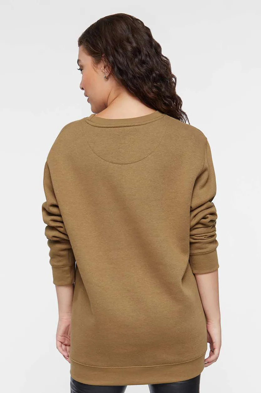 LAT Mens Elevated Fleece Crewneck Sweatshirt - Coyote Brown