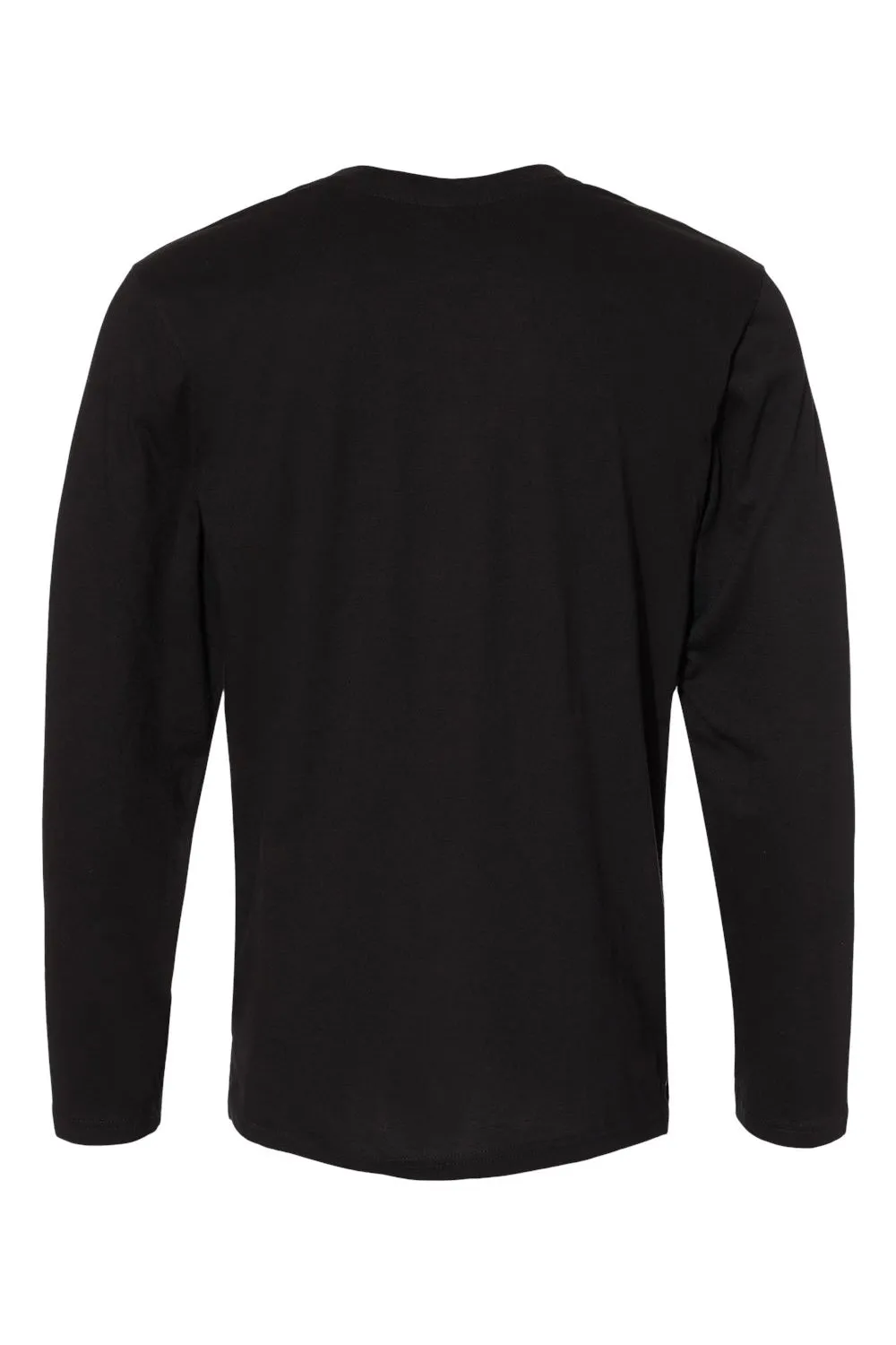 LAT Mens Fine Jersey Long Sleeve Crewneck T-Shirt - Black
