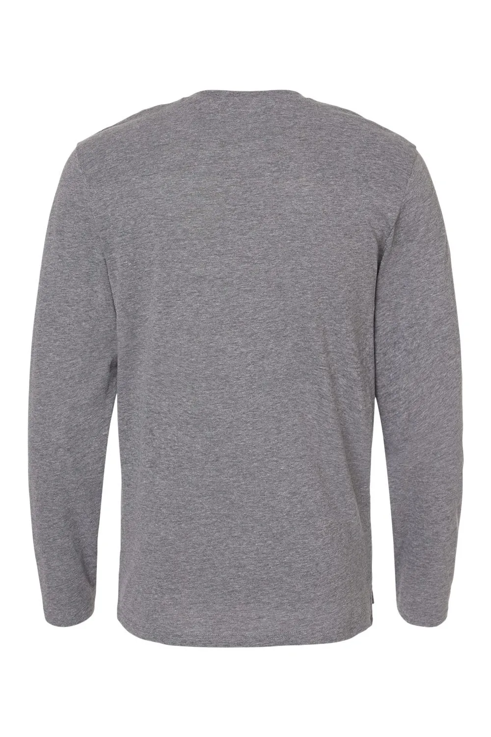 LAT Mens Fine Jersey Long Sleeve Crewneck T-Shirt - Heather Granite Grey