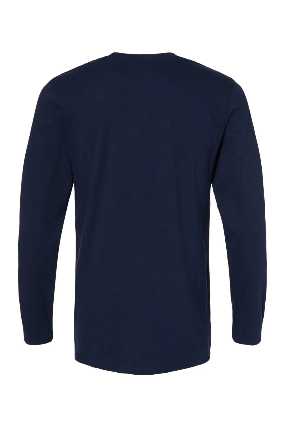 LAT Mens Fine Jersey Long Sleeve Crewneck T-Shirt - Navy Blue