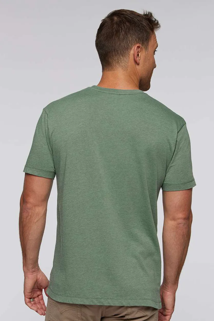 LAT Mens Vintage Wash Short Sleeve Crewneck T-Shirt - Basil Green