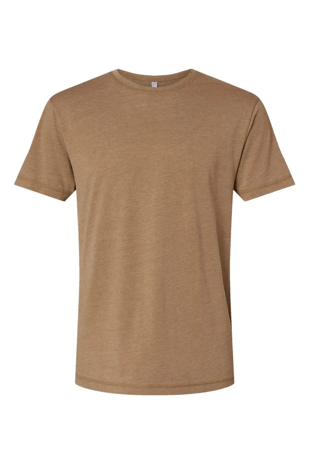 LAT Mens Vintage Wash Short Sleeve Crewneck T-Shirt - Coyote Brown