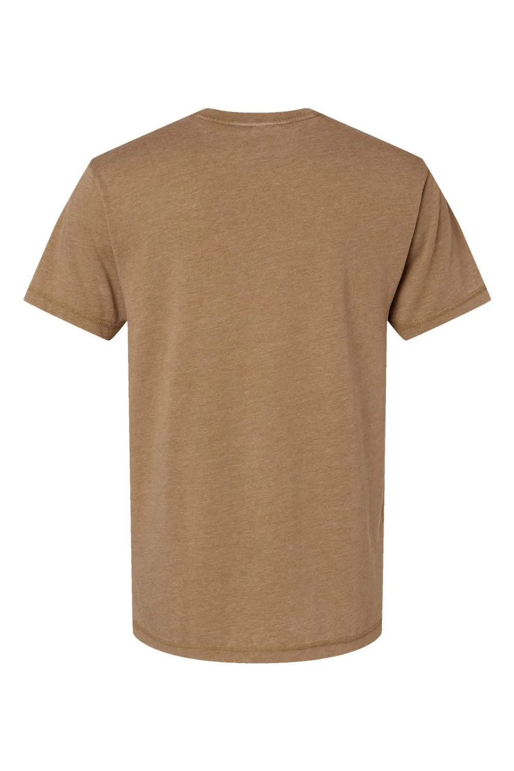 LAT Mens Vintage Wash Short Sleeve Crewneck T-Shirt - Coyote Brown