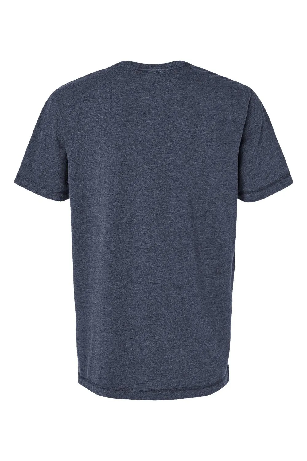 LAT Mens Vintage Wash Short Sleeve Crewneck T-Shirt - Navy Blue
