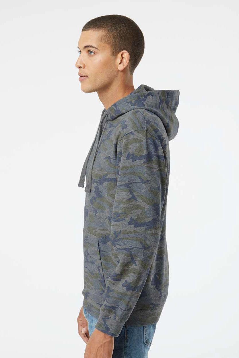 LAT Mens Elevated Fleece Basic Hooded Sweatshirt Hoodie w/ Pouch Pocket - Vintage Camo