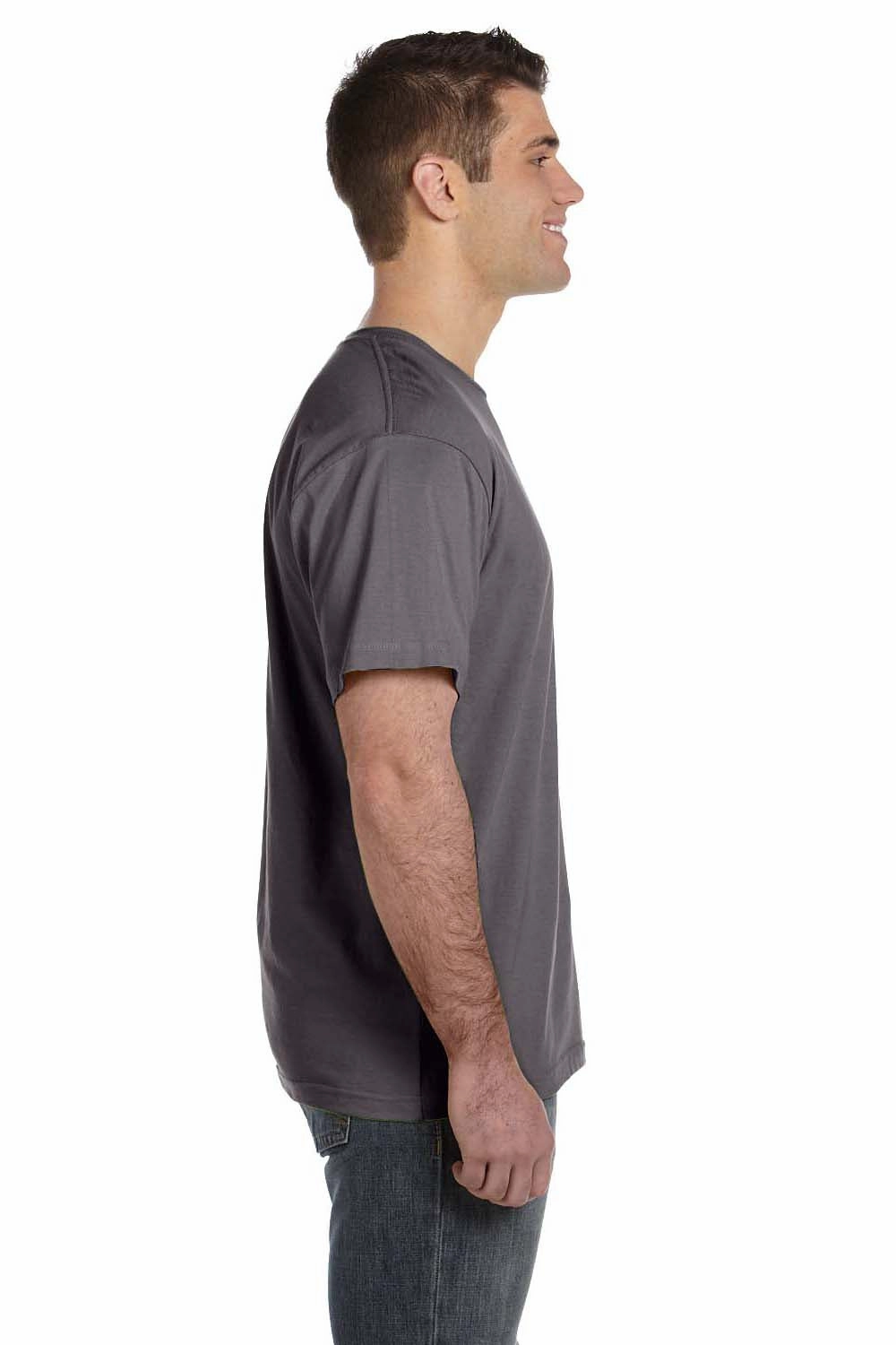 LAT Mens Fine Jersey Short Sleeve Crewneck T-Shirt - Charcoal Grey
