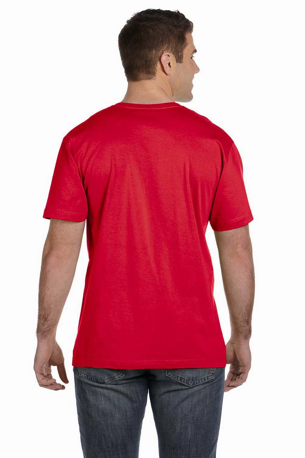 LAT Mens Fine Jersey Short Sleeve Crewneck T-Shirt - Red