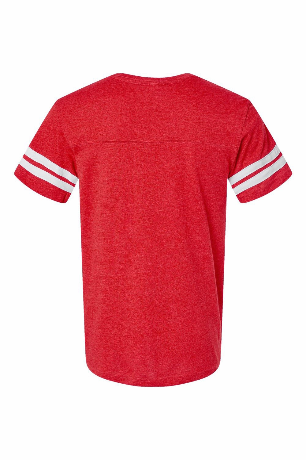 LAT Mens Fine Jersey Short Sleeve Crewneck T-Shirt - Vintage Red/White