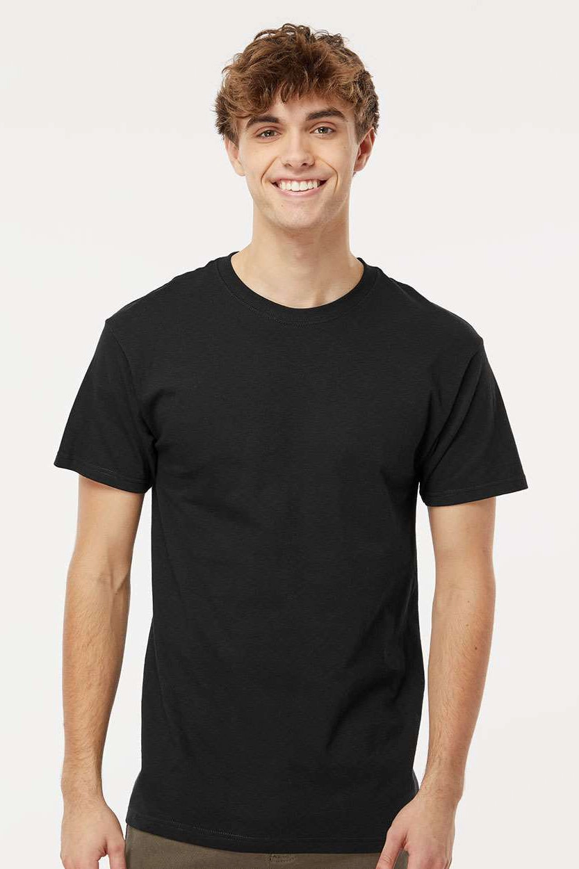 M&O Mens Gold Soft Touch Short Sleeve Crewneck T-Shirt - Black