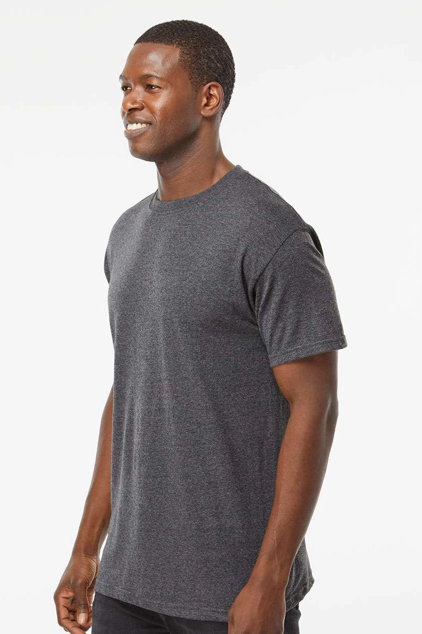 M&O Mens Gold Soft Touch Short Sleeve Crewneck T-Shirt - Heather Dark Grey