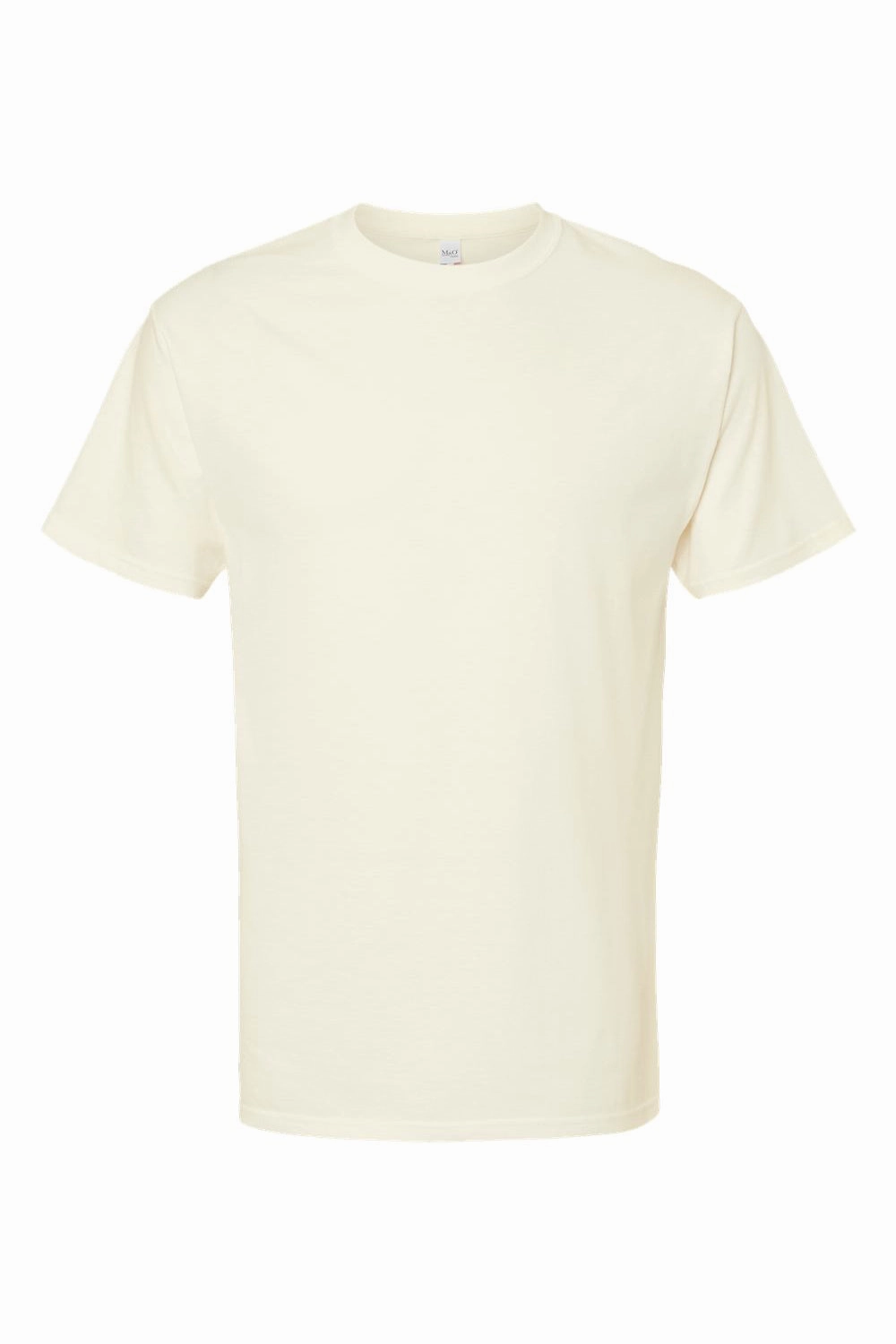 M&O Mens Gold Soft Touch Short Sleeve Crewneck T-Shirt - Natural