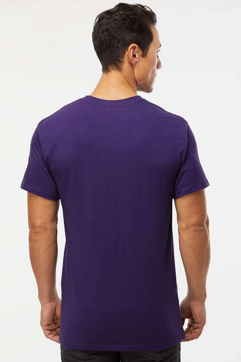 M&O Mens Gold Soft Touch Short Sleeve Crewneck T-Shirt - Purple
