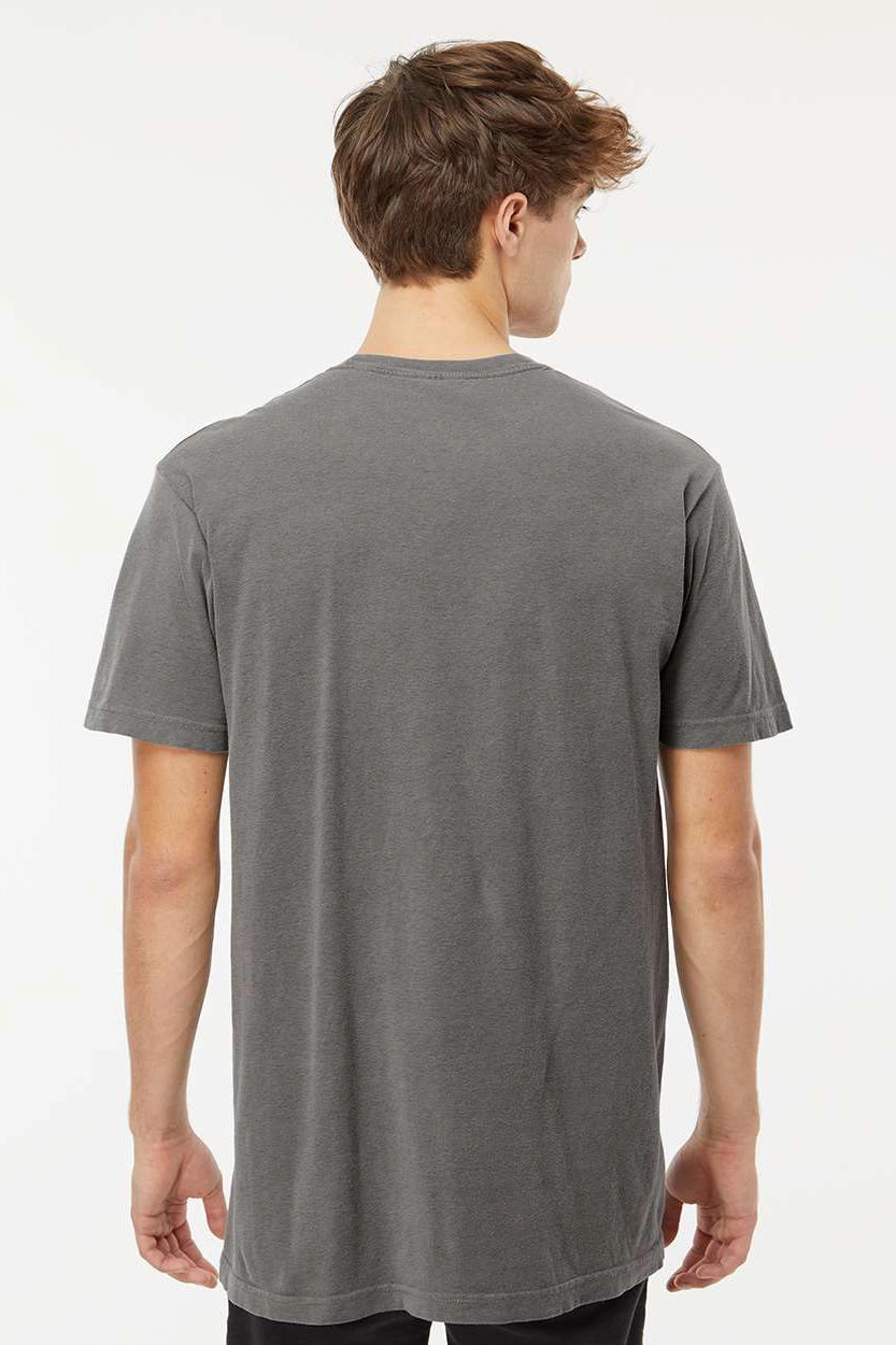 M&O Mens Vintage Garment Dyed Short Sleeve Crewneck T-Shirt - Grey