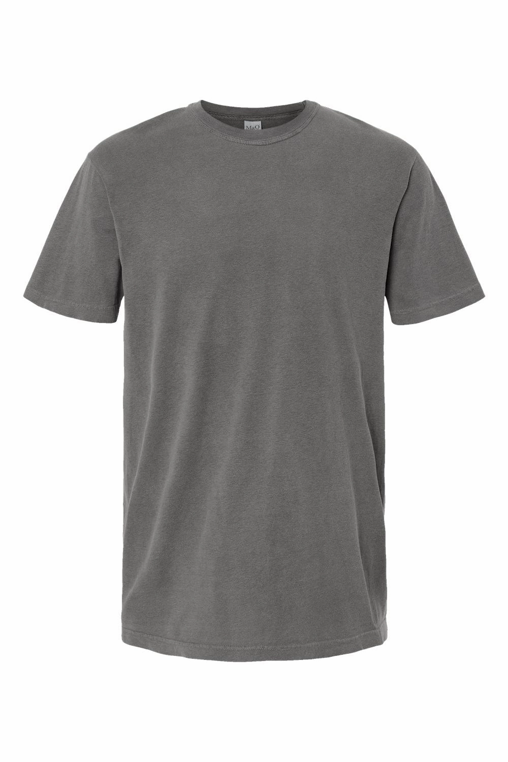 M&O Mens Vintage Garment Dyed Short Sleeve Crewneck T-Shirt - Grey