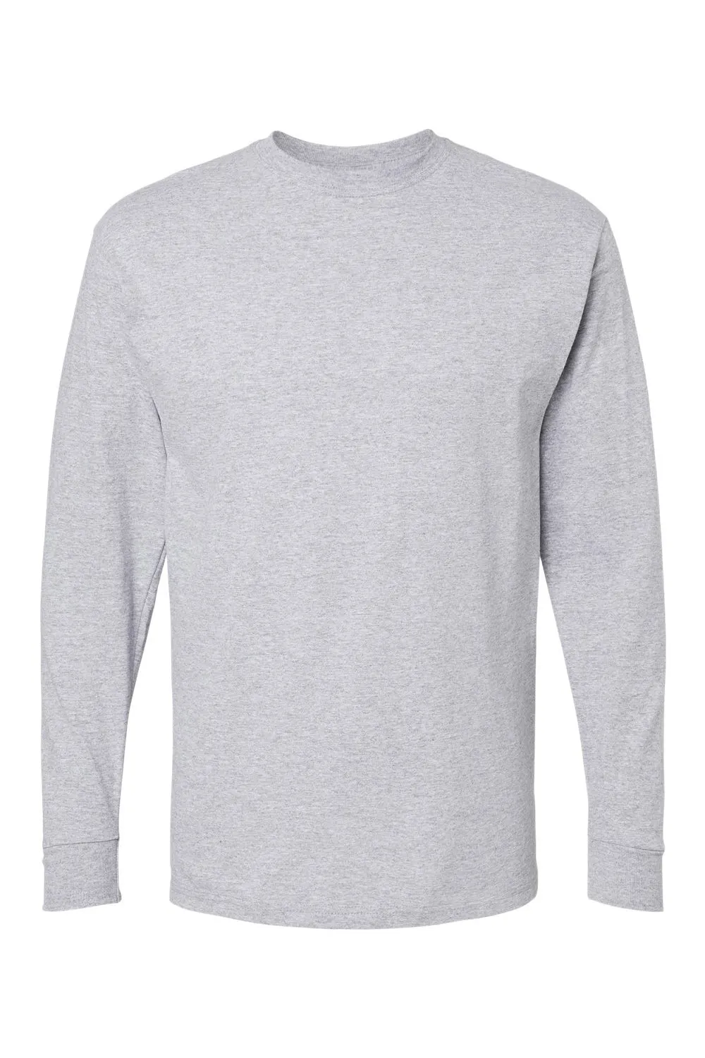 M&O Mens Gold Soft Touch Long Sleeve Crewneck T-Shirt - Athletic Grey