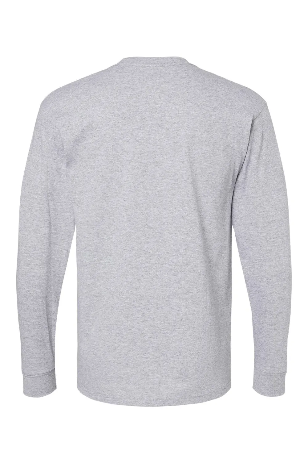 M&O Mens Gold Soft Touch Long Sleeve Crewneck T-Shirt - Athletic Grey