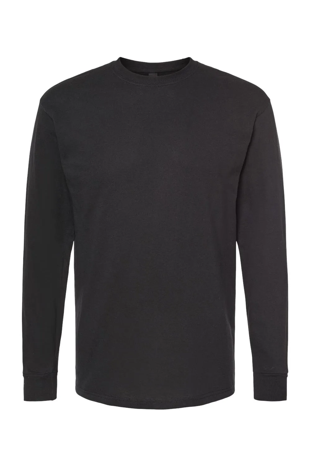 M&O Mens Gold Soft Touch Long Sleeve Crewneck T-Shirt - Black