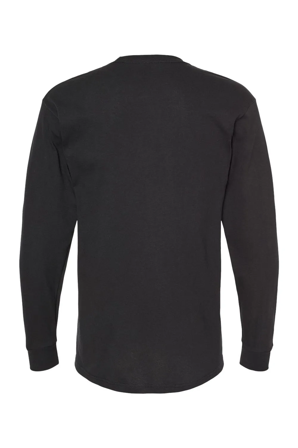 M&O Mens Gold Soft Touch Long Sleeve Crewneck T-Shirt - Black