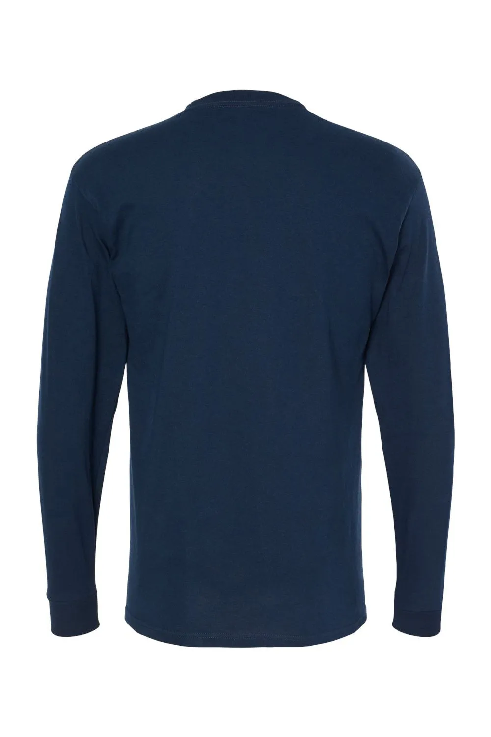 M&O Mens Gold Soft Touch Long Sleeve Crewneck T-Shirt - Deep Navy Blue