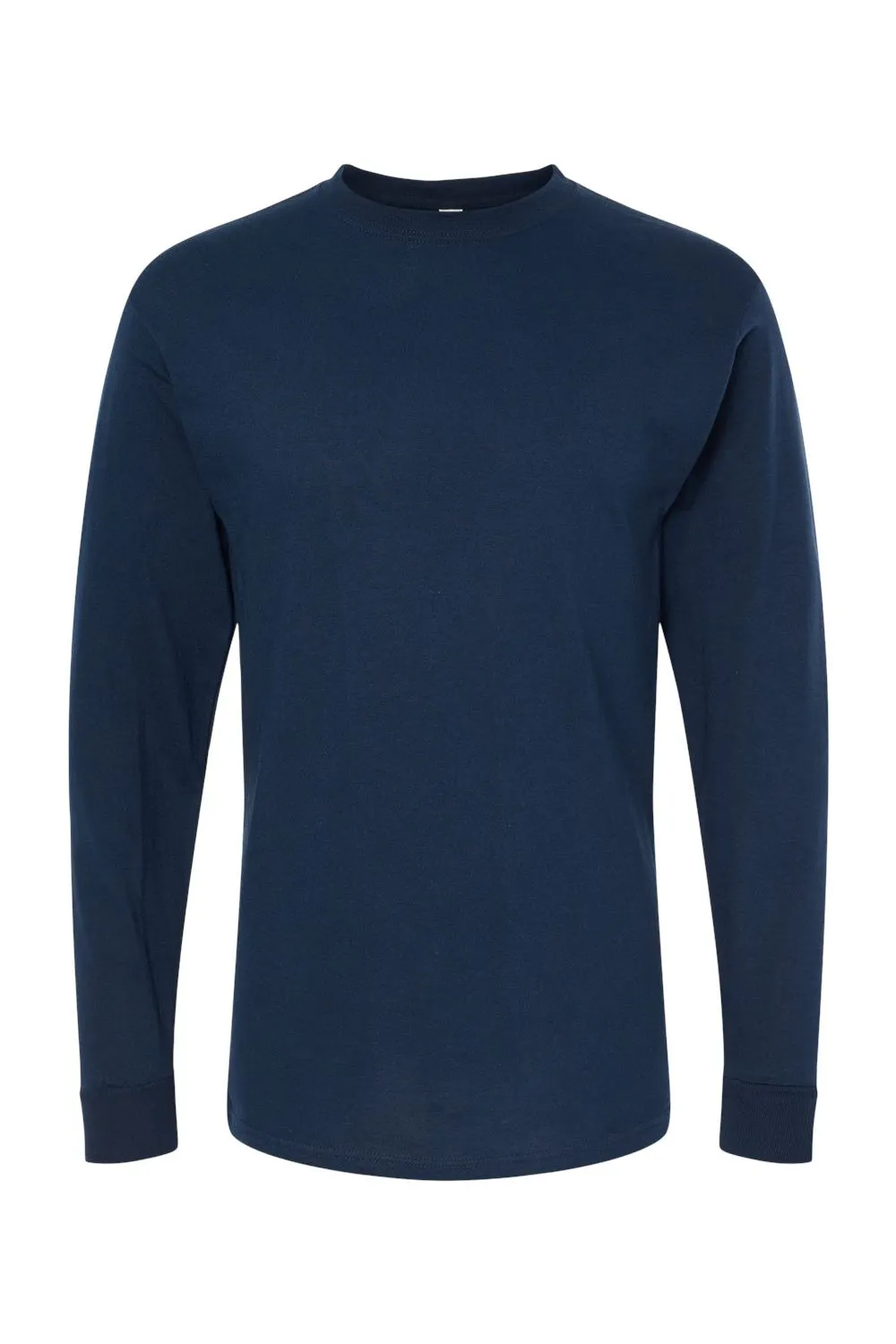 M&O Mens Gold Soft Touch Long Sleeve Crewneck T-Shirt - Deep Navy Blue