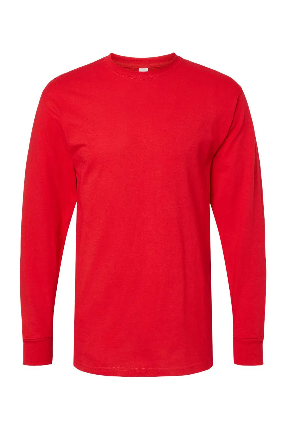 M&O Mens Gold Soft Touch Long Sleeve Crewneck T-Shirt - Deep Red