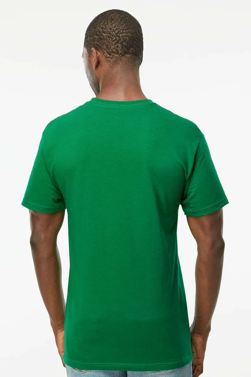 M&O Mens Gold Soft Touch Short Sleeve Crewneck T-Shirt - Fine Kelly Green