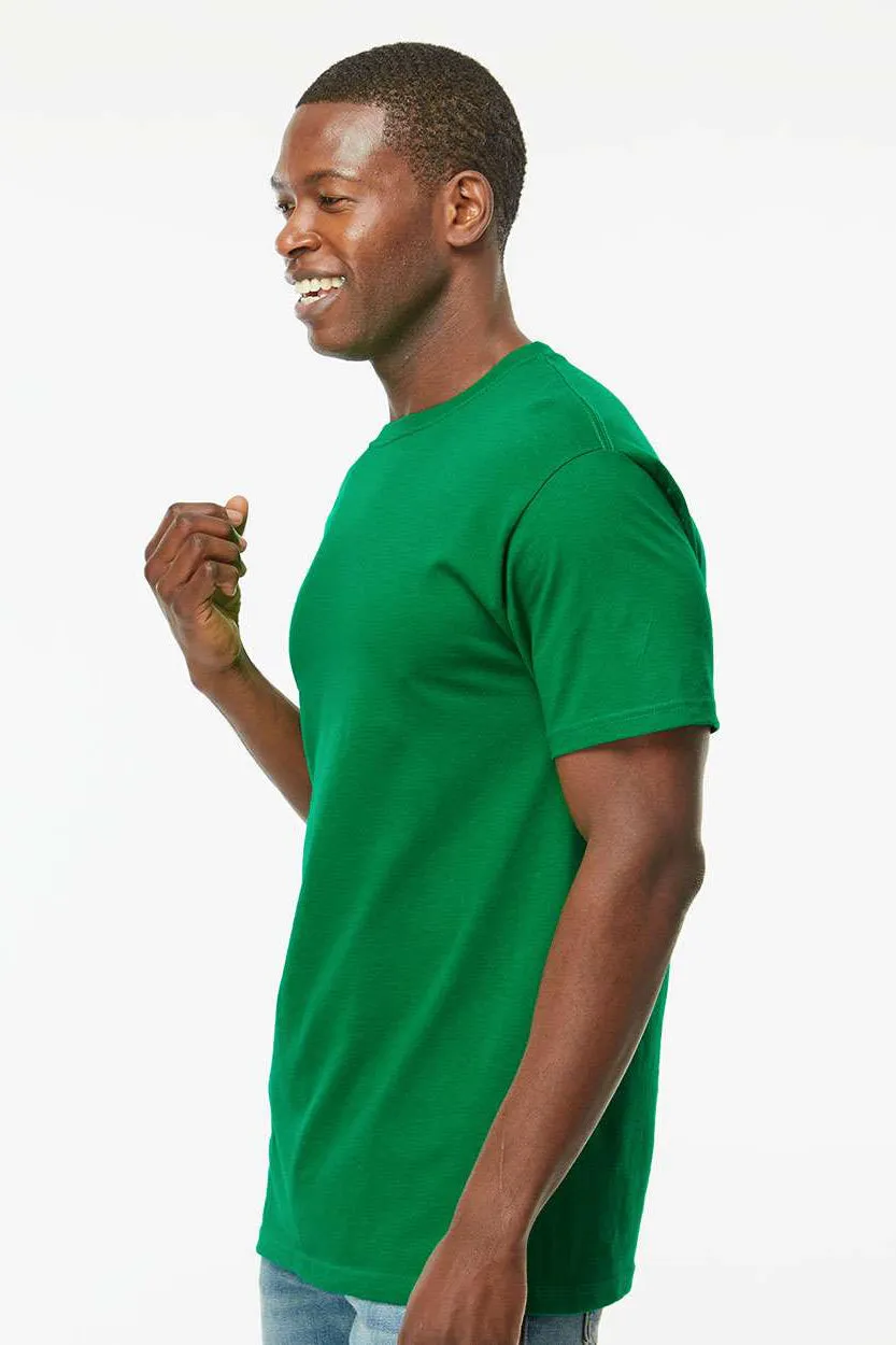 M&O Mens Gold Soft Touch Short Sleeve Crewneck T-Shirt - Fine Kelly Green