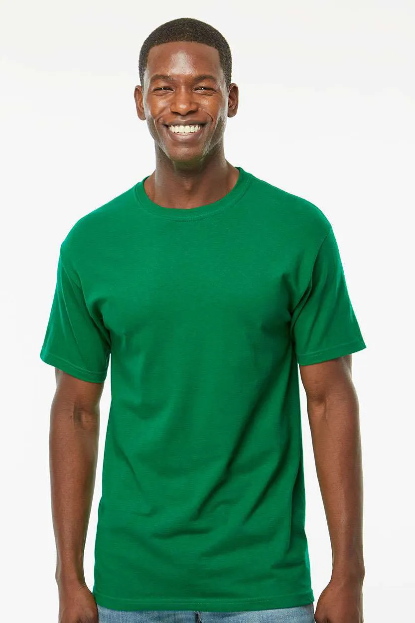 M&O Mens Gold Soft Touch Short Sleeve Crewneck T-Shirt - Fine Kelly Green