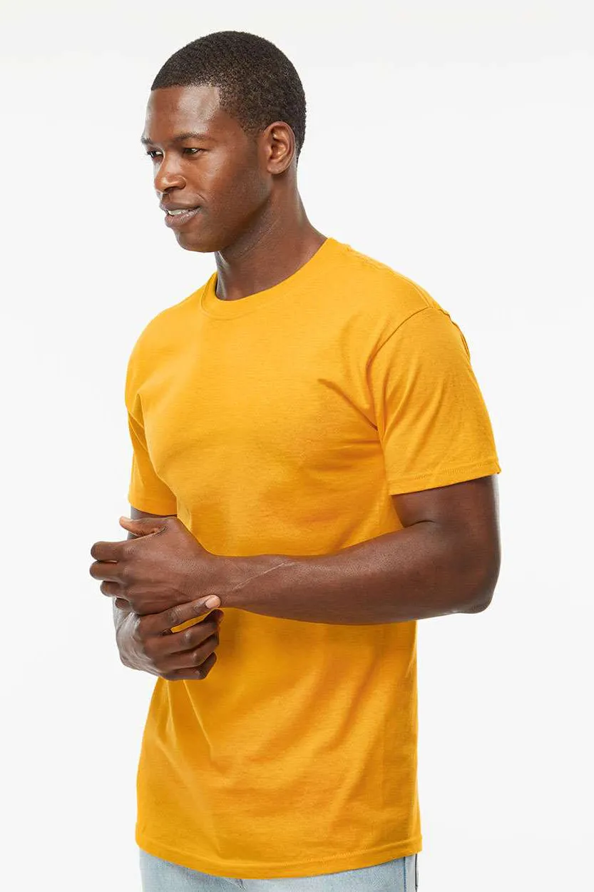 M&O Mens Gold Soft Touch Short Sleeve Crewneck T-Shirt - Gold