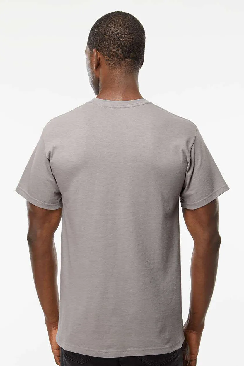M&O Mens Gold Soft Touch Short Sleeve Crewneck T-Shirt - Gravel Grey