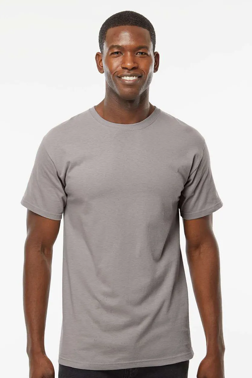 M&O Mens Gold Soft Touch Short Sleeve Crewneck T-Shirt - Gravel Grey
