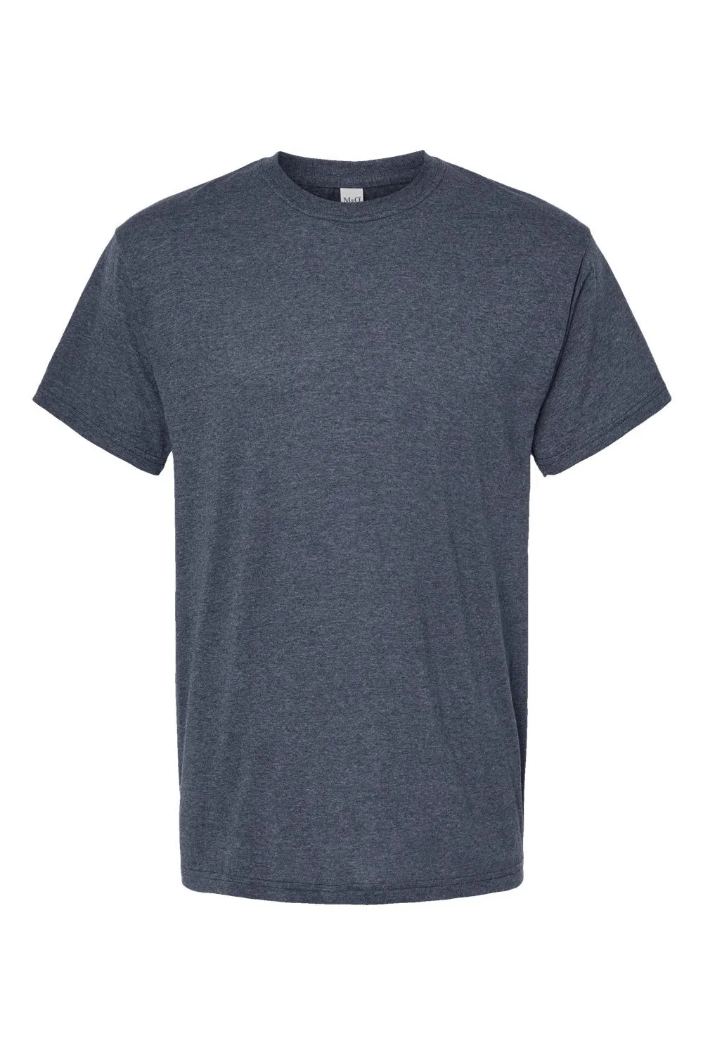 M&O Mens Gold Soft Touch Short Sleeve Crewneck T-Shirt - Heather Navy Blue
