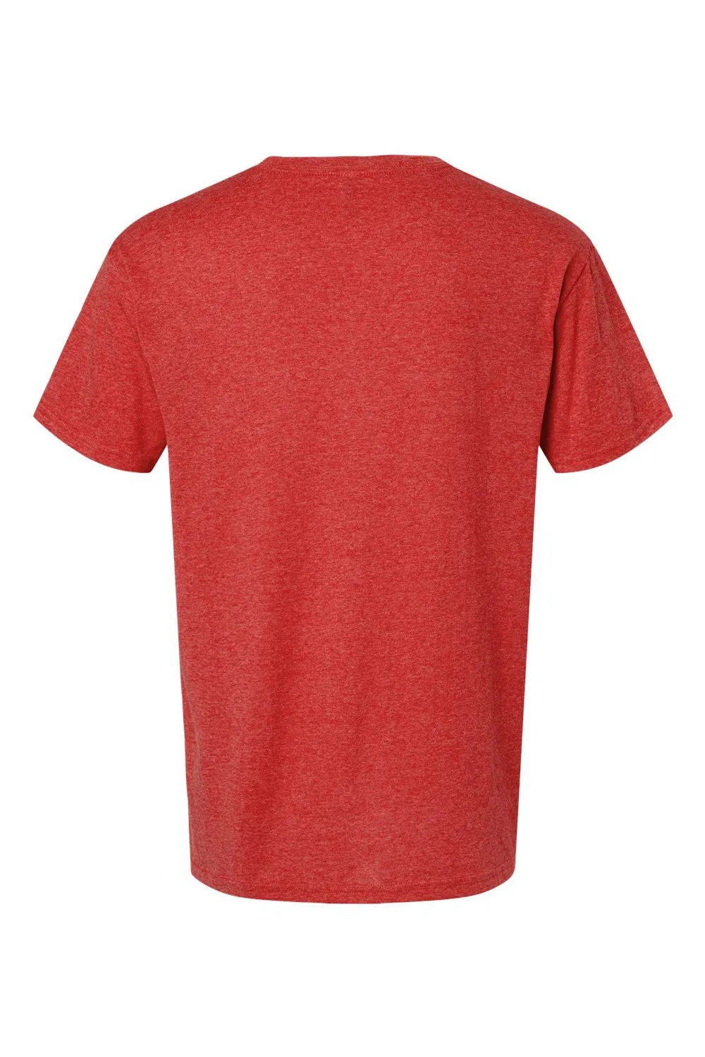 M&O Mens Gold Soft Touch Short Sleeve Crewneck T-Shirt - Heather Red