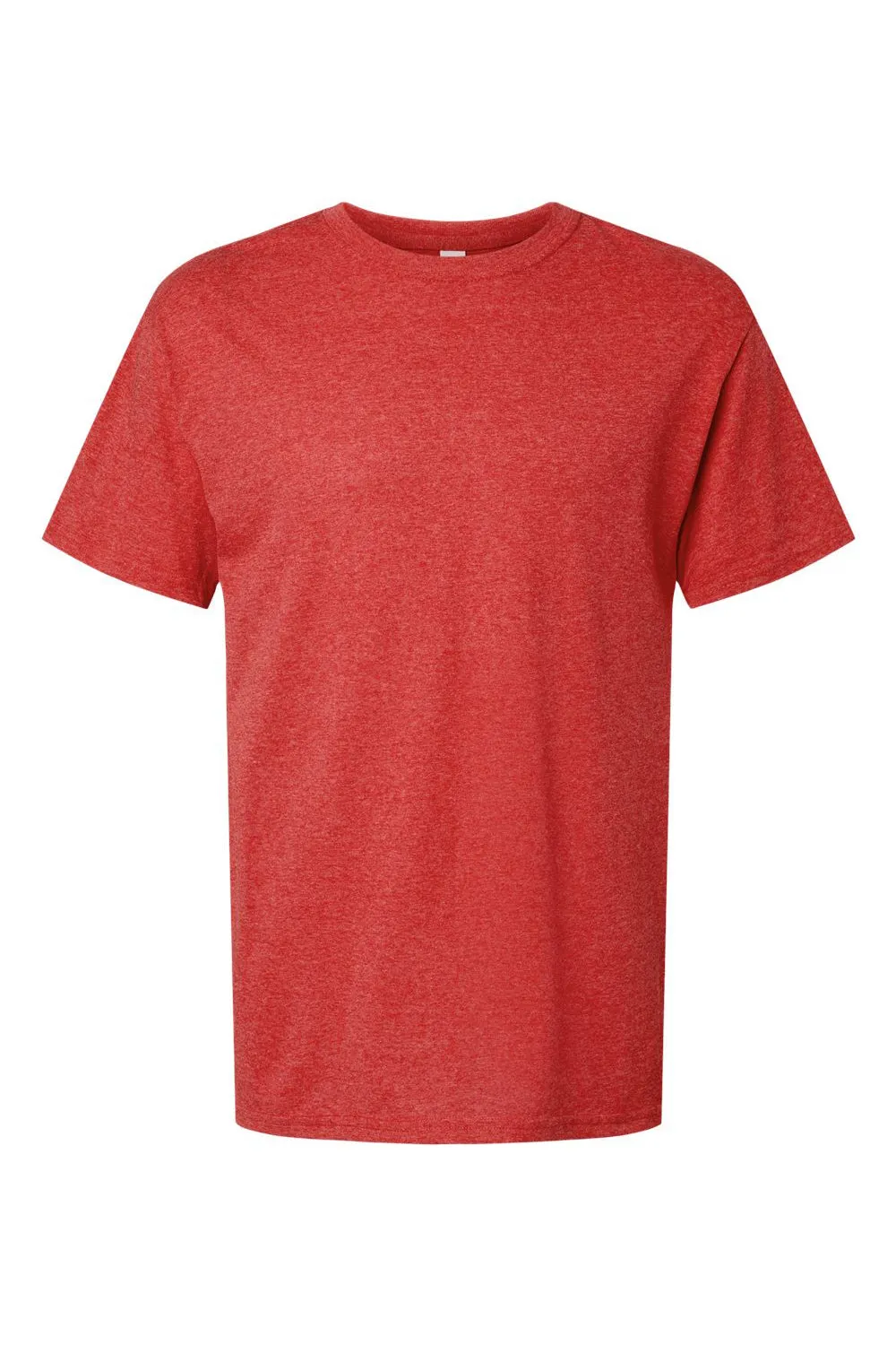 M&O Mens Gold Soft Touch Short Sleeve Crewneck T-Shirt - Heather Red