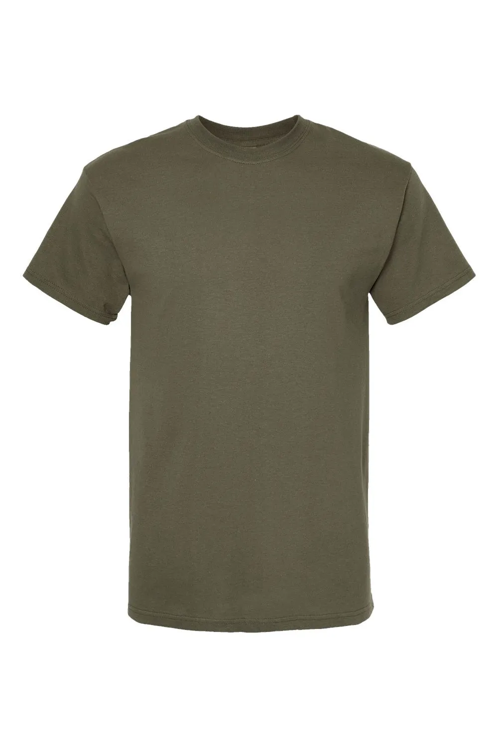 M&O Mens Gold Soft Touch Short Sleeve Crewneck T-Shirt - Military Green