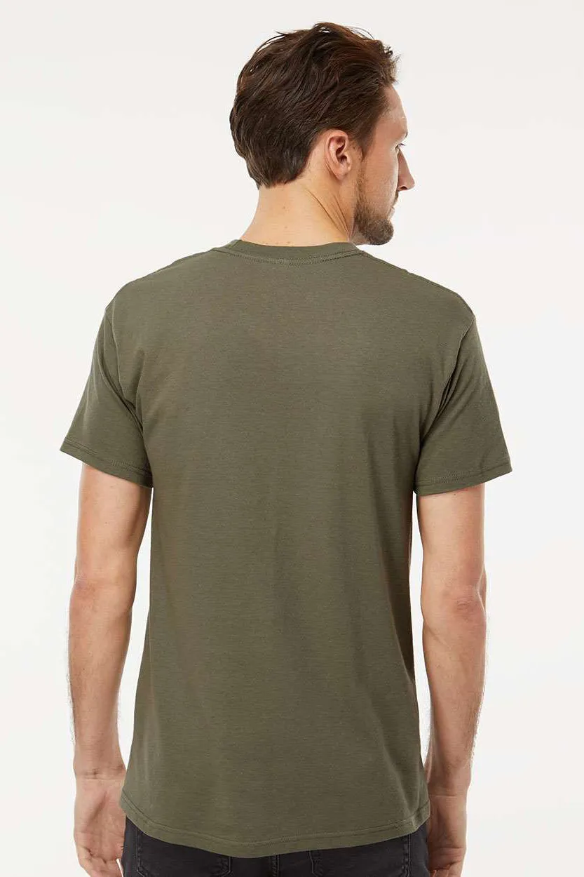 M&O Mens Gold Soft Touch Short Sleeve Crewneck T-Shirt - Military Green