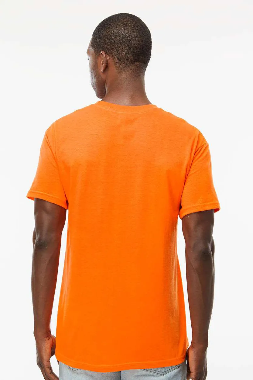 M&O Mens Gold Soft Touch Short Sleeve Crewneck T-Shirt - Safety Orange
