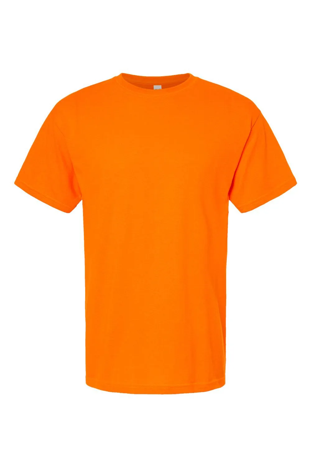 M&O Mens Gold Soft Touch Short Sleeve Crewneck T-Shirt - Safety Orange