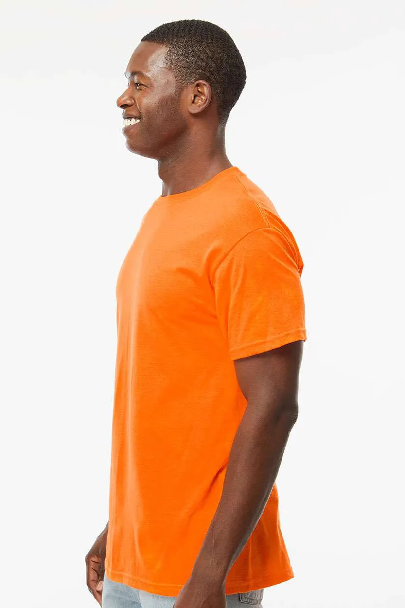 M&O Mens Gold Soft Touch Short Sleeve Crewneck T-Shirt - Safety Orange
