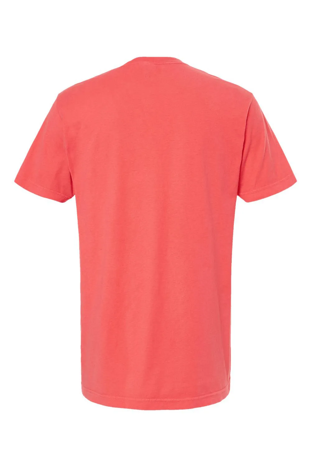 M&O Mens Vintage Garment Dyed Short Sleeve Crewneck T-Shirt - Bright Salmon