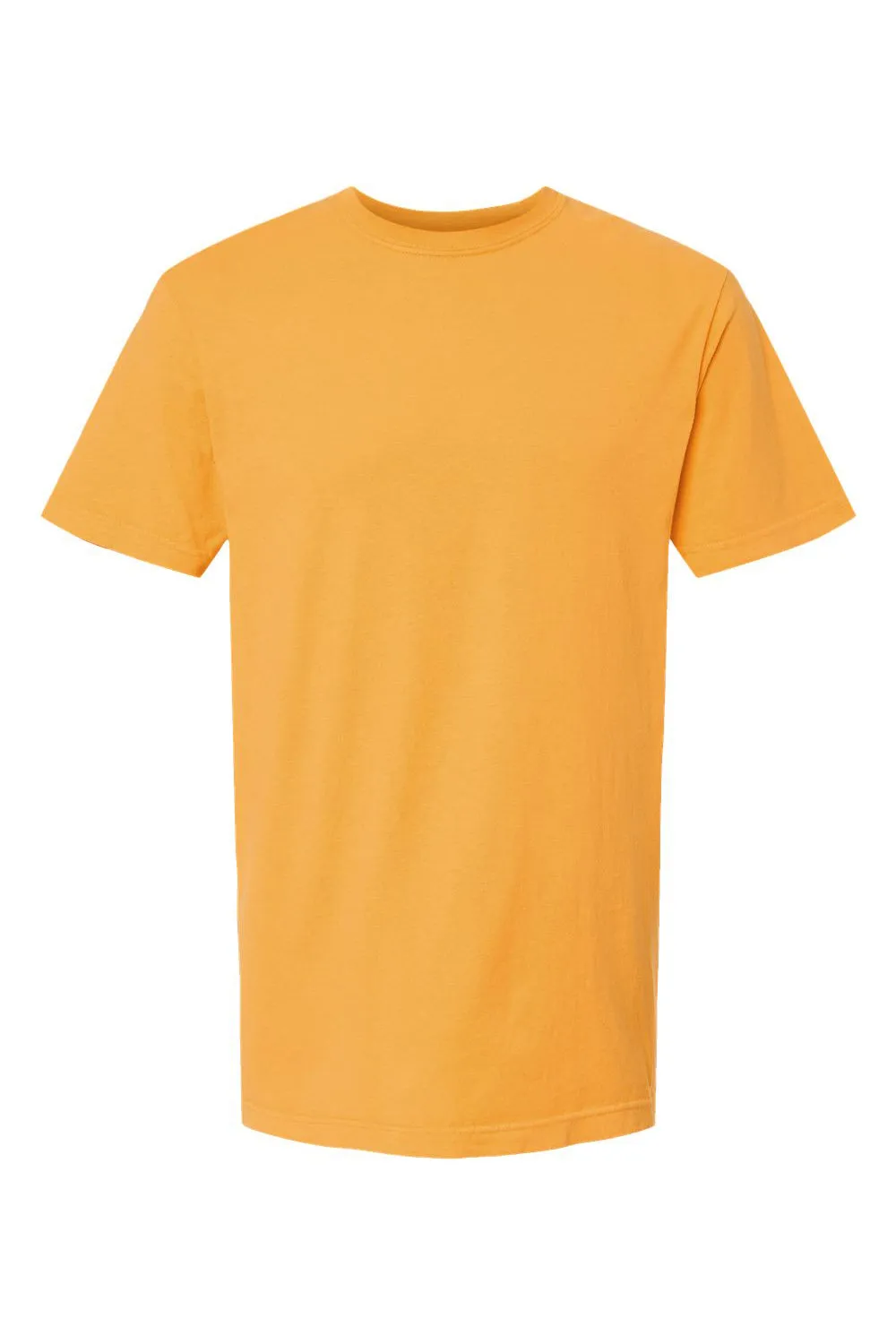 M&O Mens Vintage Garment Dyed Short Sleeve Crewneck T-Shirt - Citrus Yellow