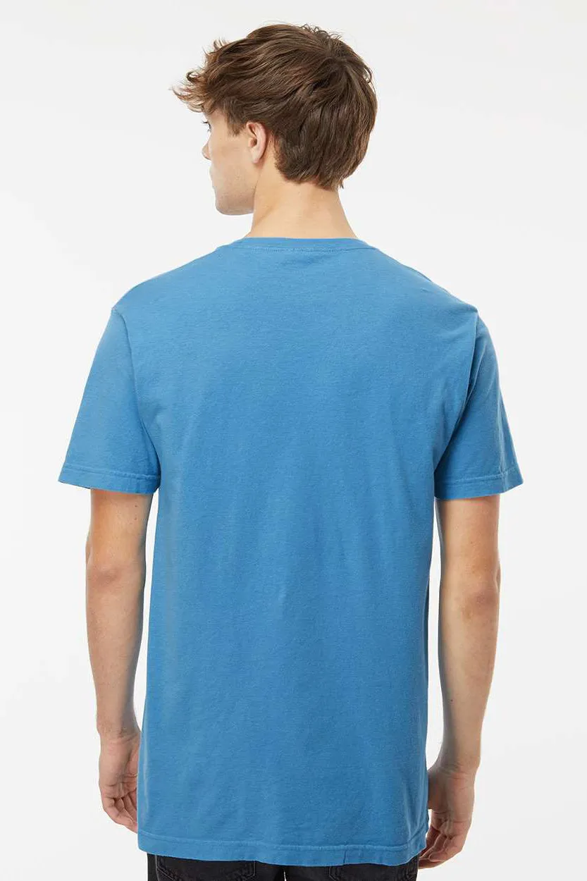 M&O Mens Vintage Garment Dyed Short Sleeve Crewneck T-Shirt - Royal Caribe Blue