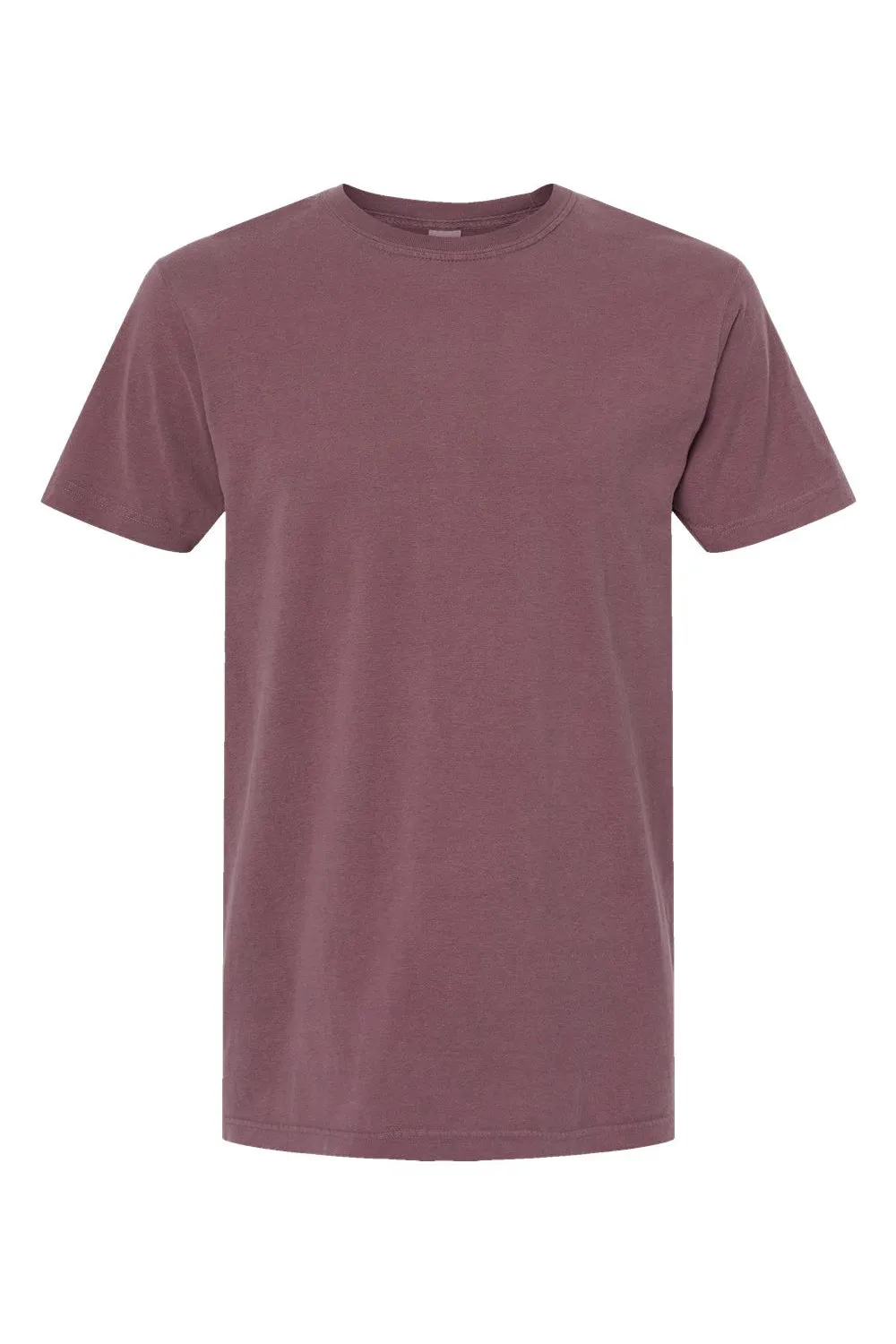 M&O Mens Vintage Garment Dyed Short Sleeve Crewneck T-Shirt - Vineyard Red