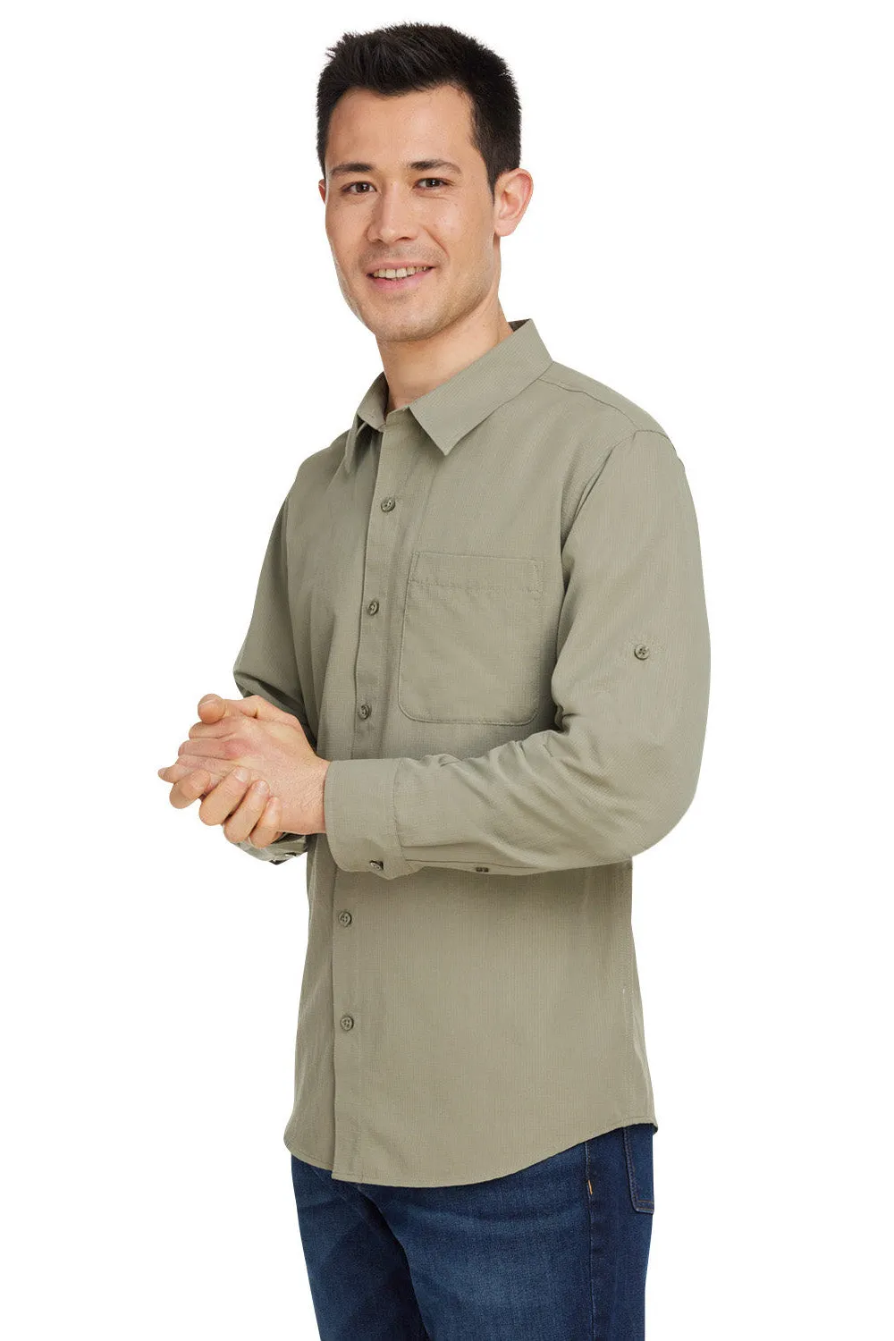 Marmot Mens Aerobora Long Sleeve Button Down Shirt w/ Pocket - Vetiver - Closeout