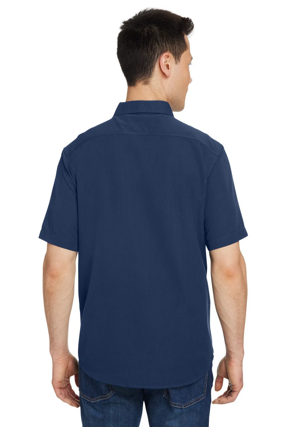 Marmot Mens Aerobora Short Sleeve Button Down Shirt w/ Pocket - Arctic Navy Blue - Closeout