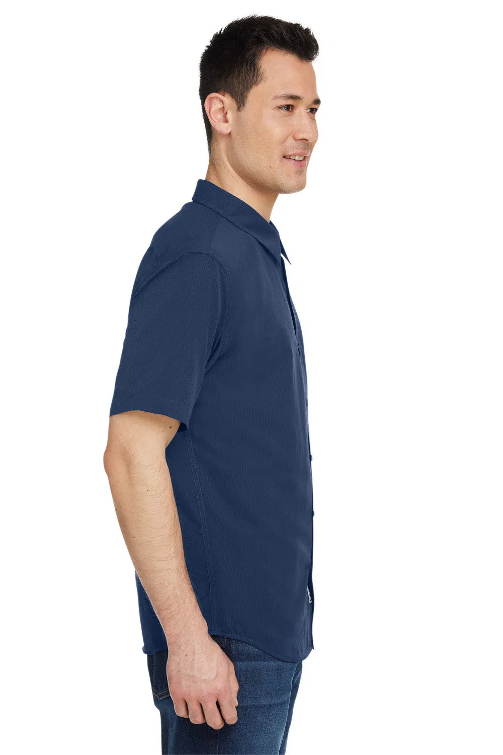Marmot Mens Aerobora Short Sleeve Button Down Shirt w/ Pocket - Arctic Navy Blue - Closeout