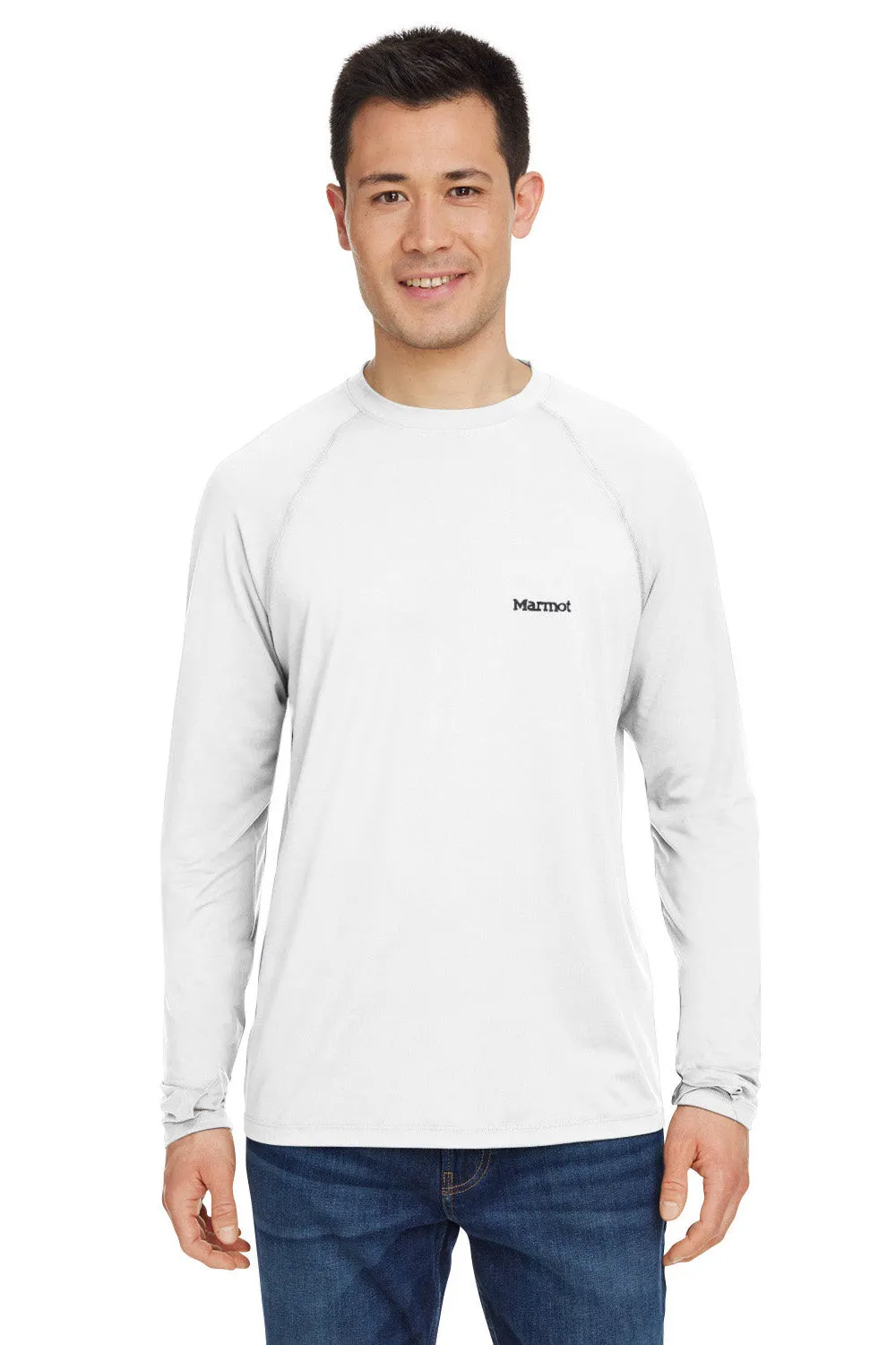 Marmot Mens Windridge Moisture Wicking Long Sleeve Crewneck T-Shirt - White