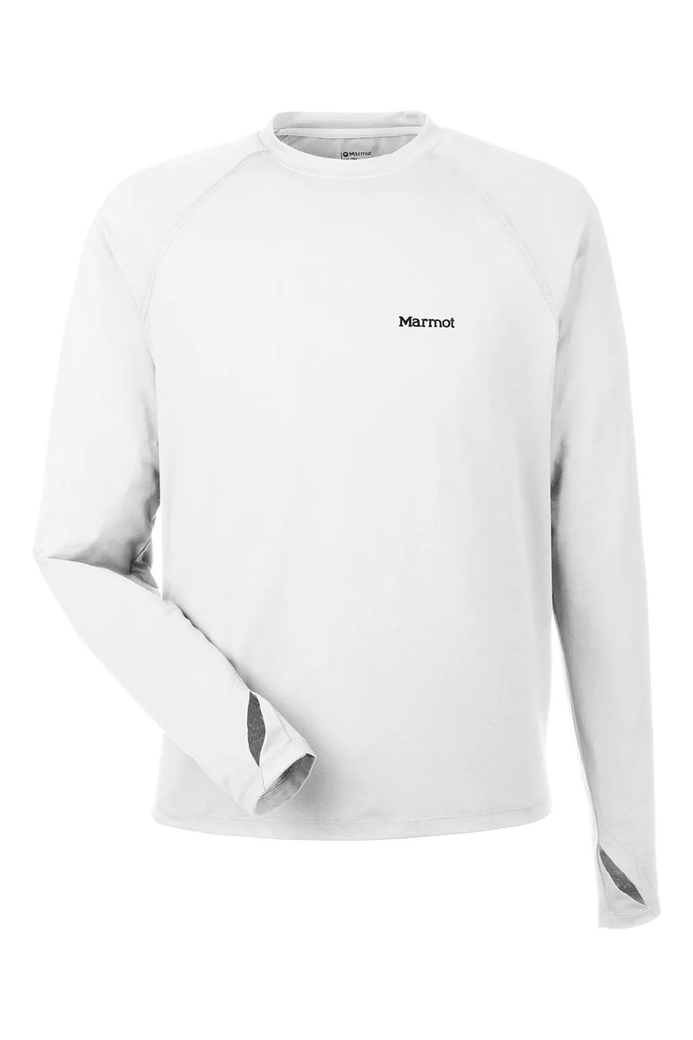 Marmot Mens Windridge Moisture Wicking Long Sleeve Crewneck T-Shirt - White