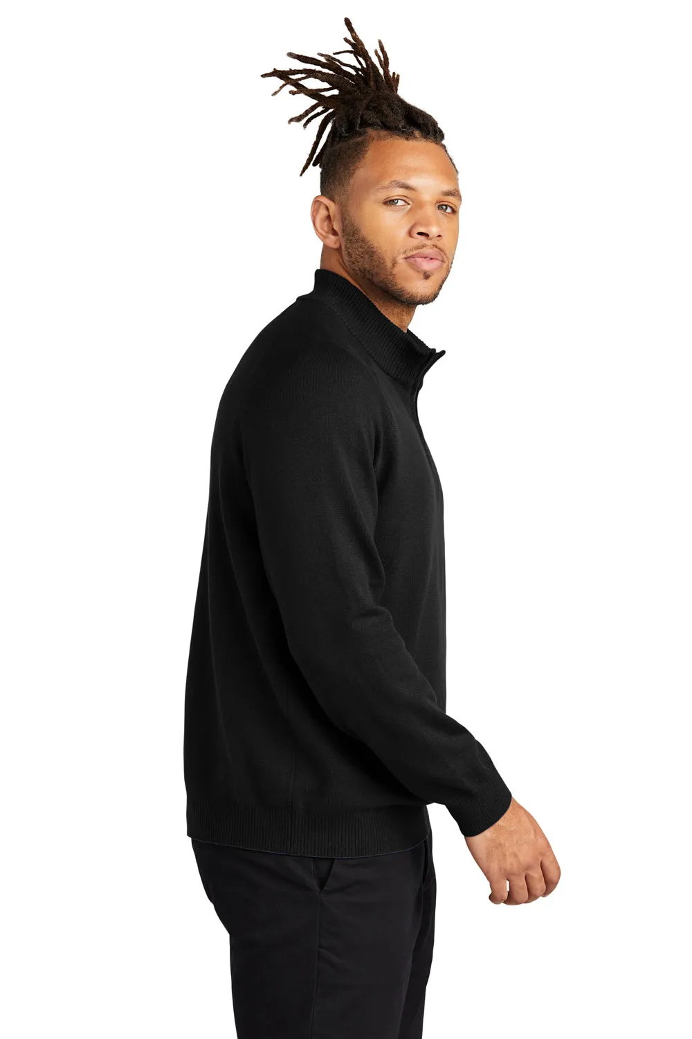 Mercer Mettle Mens 1/4 Zip Sweater - Deep Black